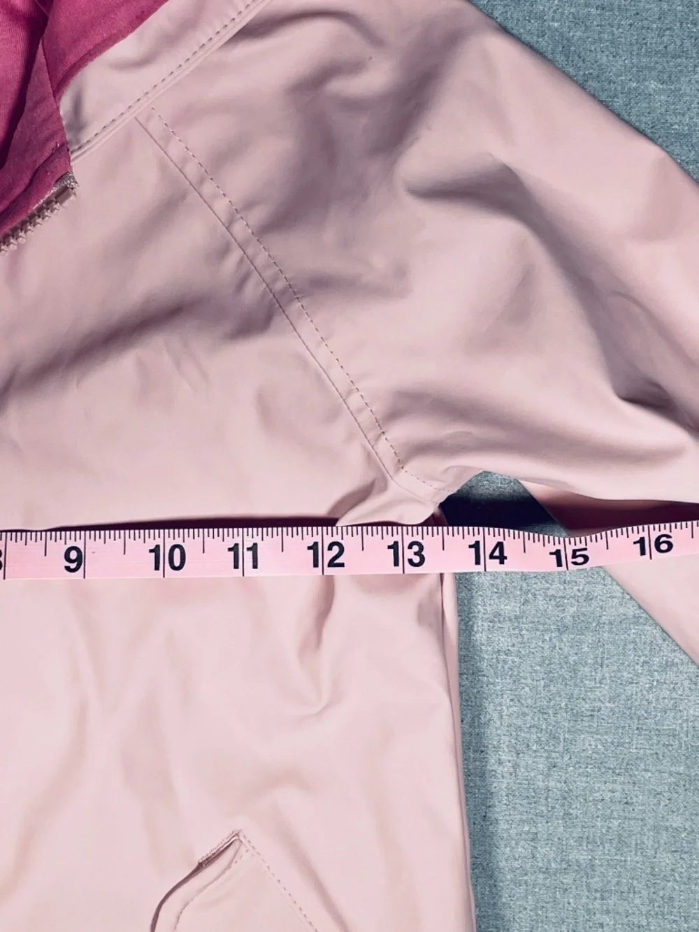 Old Navy Toddler Girls Pink Rain Jacket Terry Lined Hooded Water Resistant 5T
